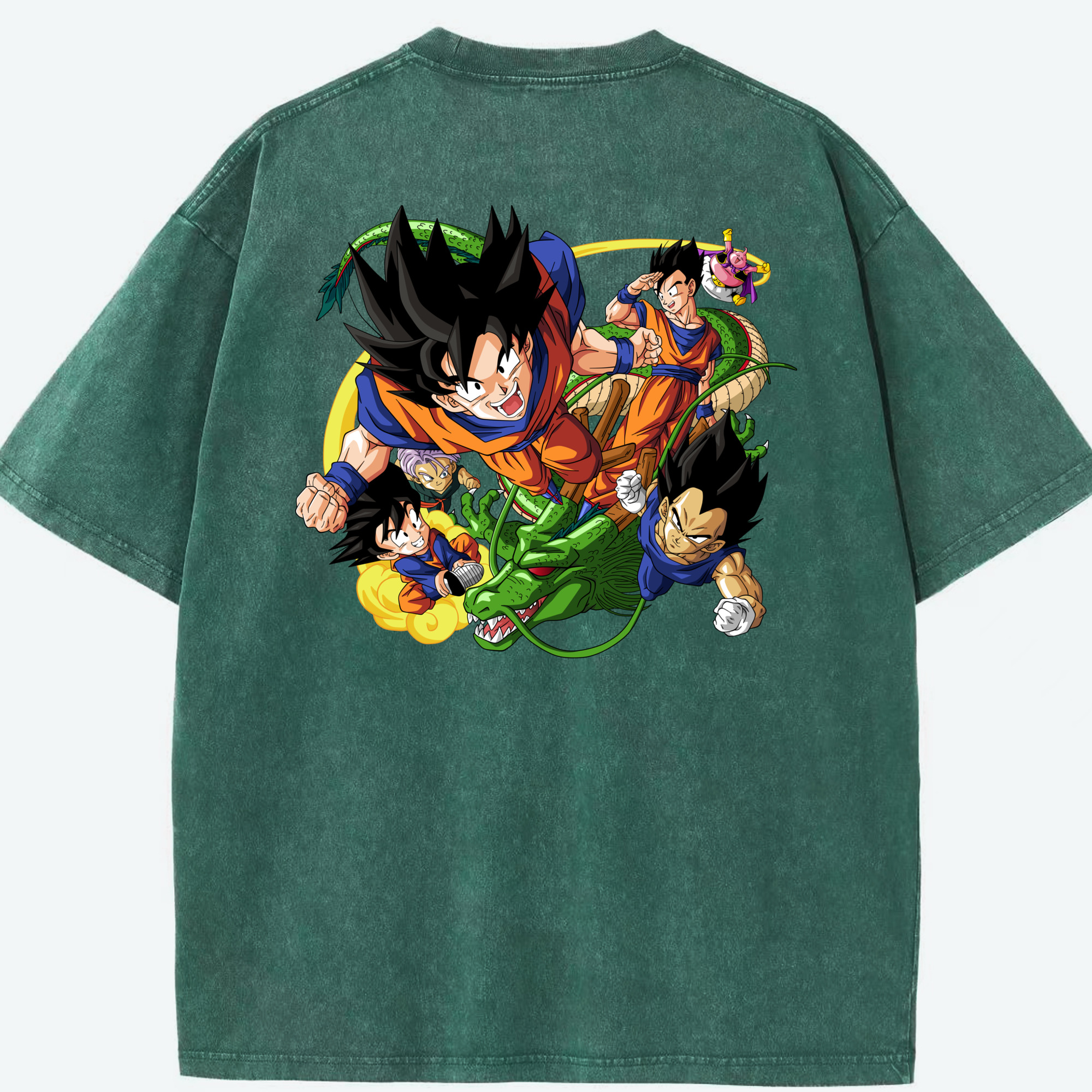（画像用） ドラゴンボール DRAGON BALL 綿100% ヴィンテージ風 半袖Tシャツ（背面プリント）